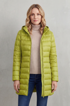 Women's Slim Hooded Puffer Jacket with Elasticated Cuffs