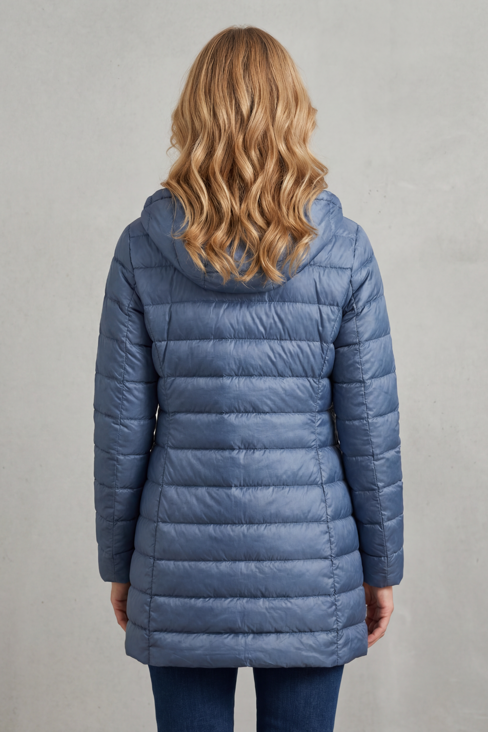 Women's Slim Hooded Puffer Jacket with Elasticated Cuffs