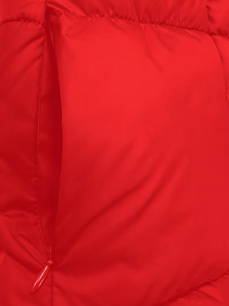 Women's Long Puffer Coat with Hood and Zip Front