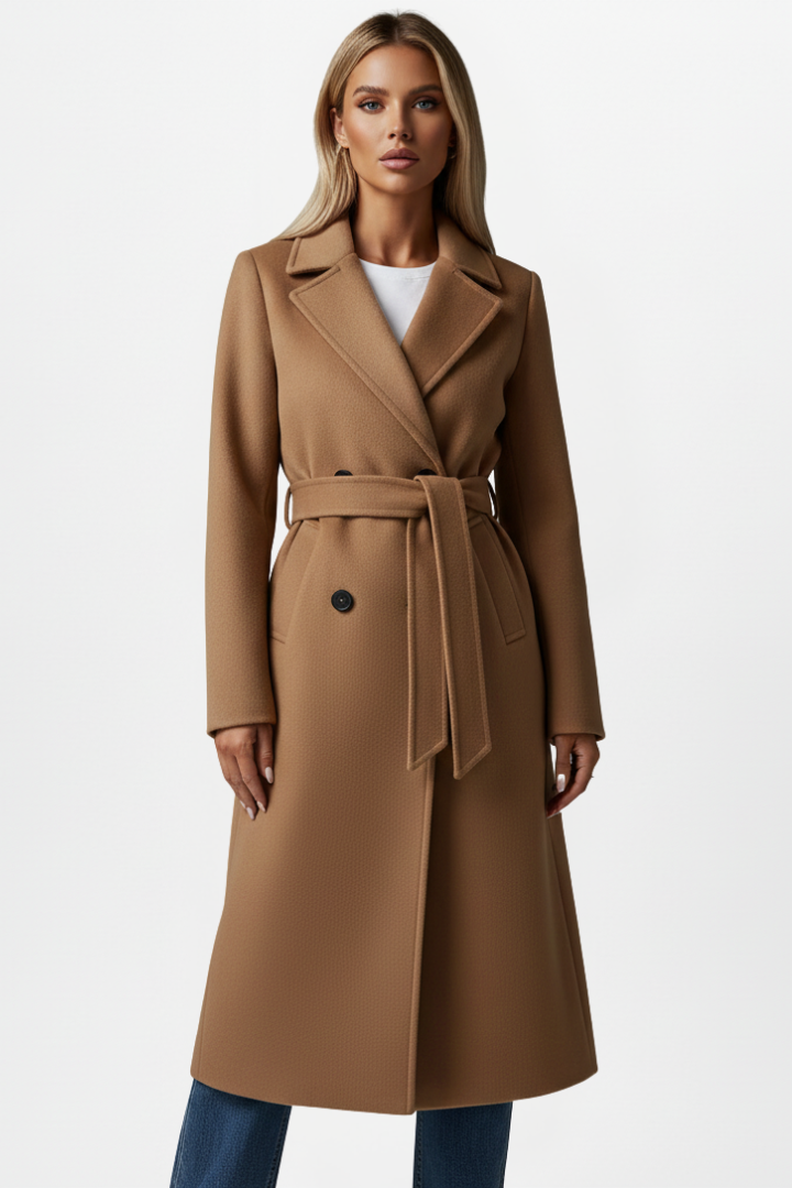 Women's Long Double Breasted Coat 9