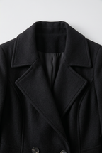 Women's Longline Trench Coat with Double Breasted Front