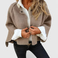 Women's Cropped Cardigan with Button Front and Loose Fit