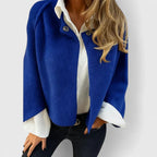 Women's Cropped Cardigan with Button Front and Loose Fit