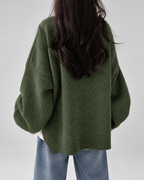 Women's Crew Neck Oversized Jumper with Soft Knit