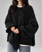Women's Crew Neck Oversized Jumper with Soft Knit