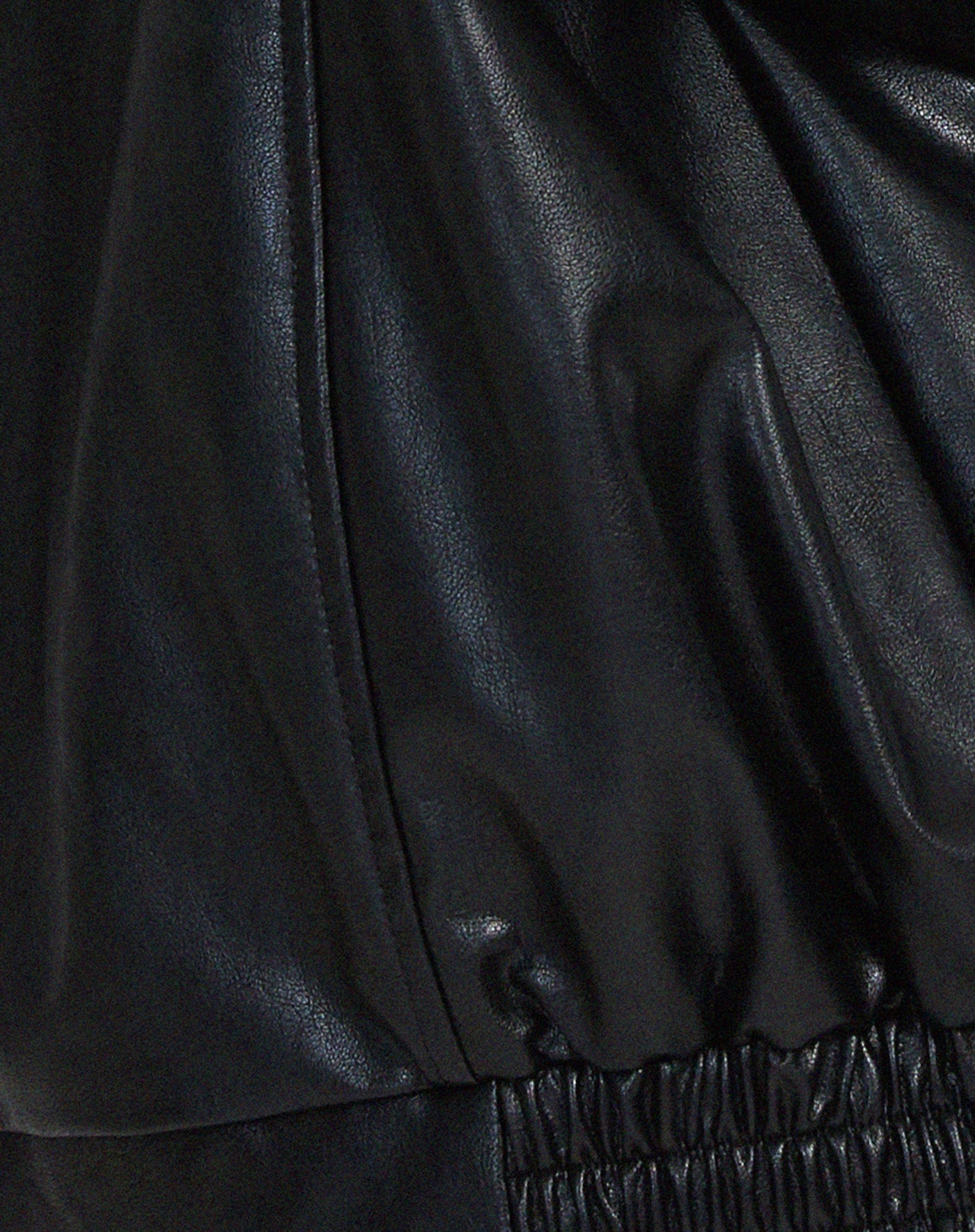 Women's Oversized Faux Leather Bomber Jacket with Zip Front