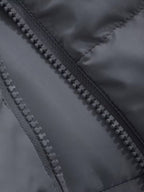 Women's Oversized Puffer Jacket with Detachable Hood and Zip Front