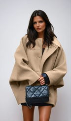 Women's Oversized Single Breasted Button Up Longline Winter Coat 1