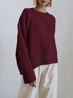 Women's Oversized Soft Knit Crewneck Pullover Jumper 11