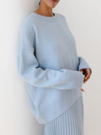 Women's Oversized Soft Knit Crewneck Pullover Jumper 2