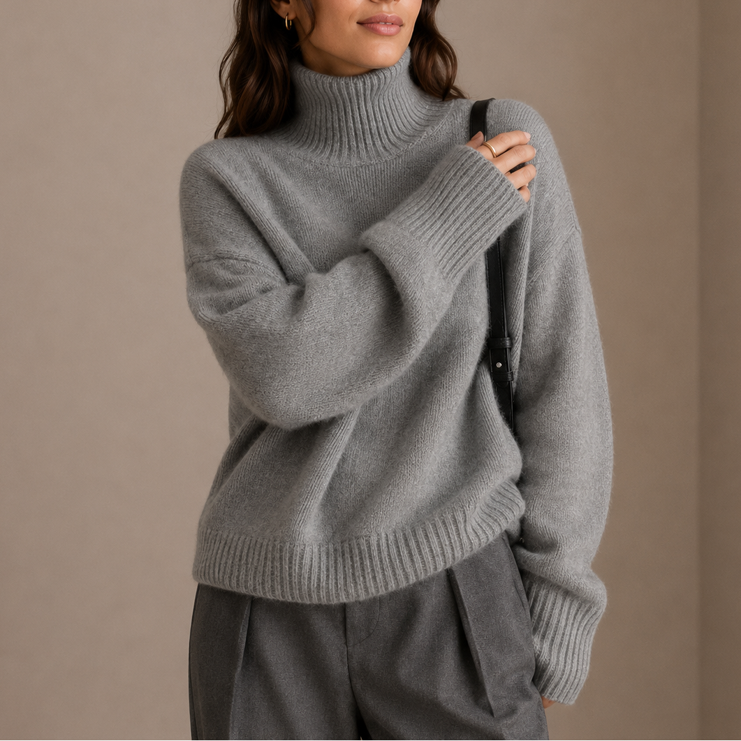 Women's Oversized Turtleneck Jumper
