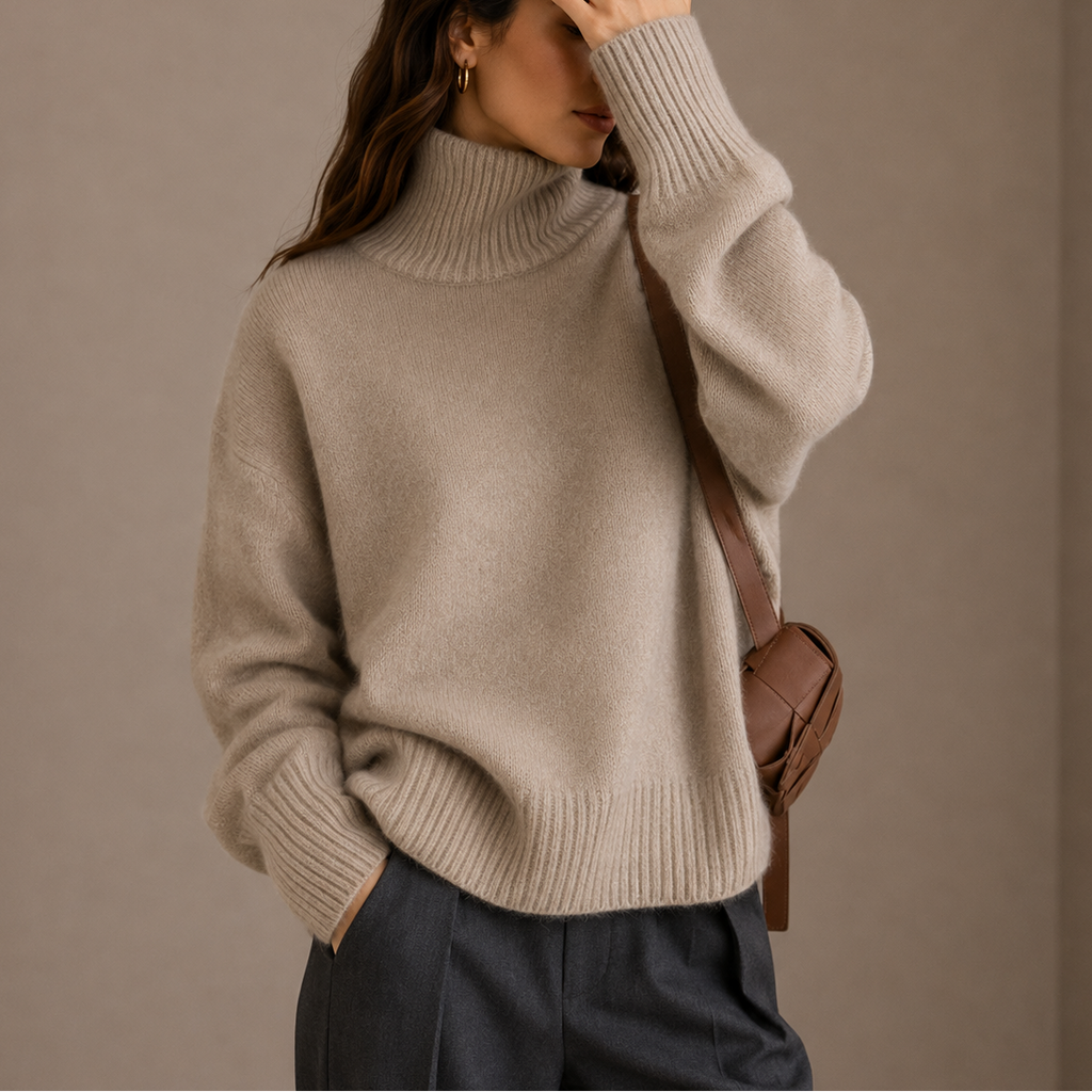 Women's Oversized Turtleneck Jumper