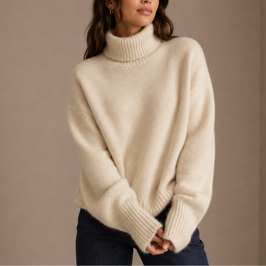 Women's Oversized Turtleneck Jumper