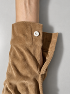 Women's relaxed ribbed blouse in Apricot