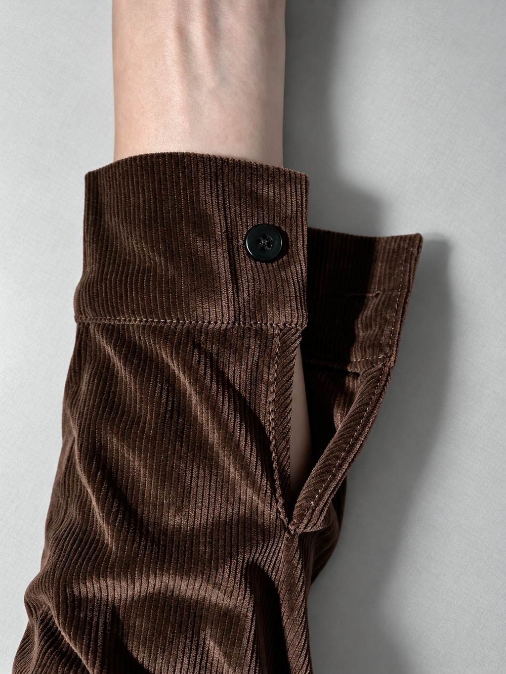 Women's relaxed ribbed blouse in Coffee