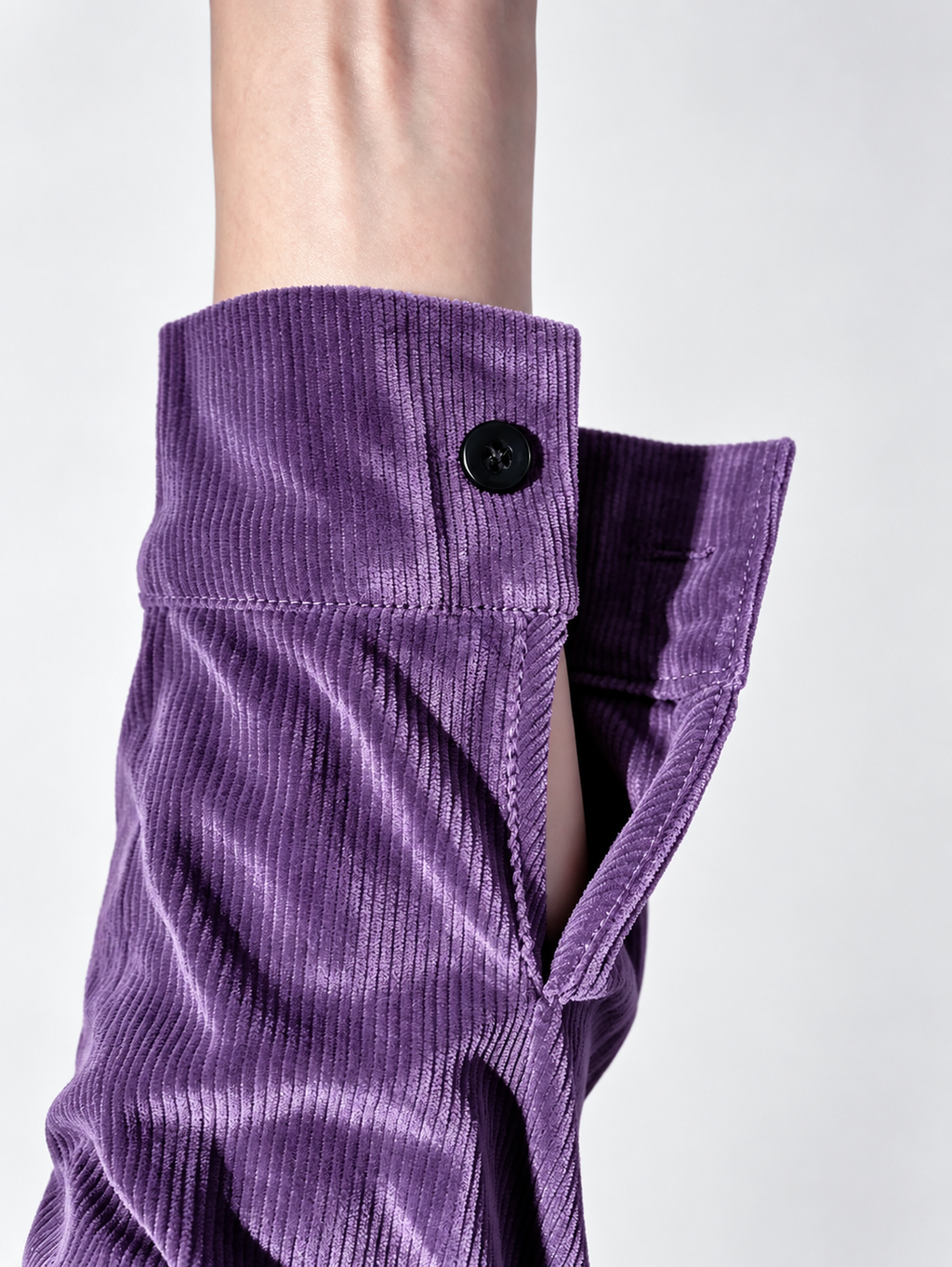 Women's relaxed ribbed blouse in purple