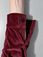 Women's relaxed ribbed blouse in Red
