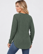 Women's ribbed long sleeve top – green – 03_back