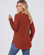 Women's ribbed long sleeve top – red – 03_back