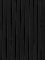Black ribbed V-neck jumper with button cuffs, studio image 5