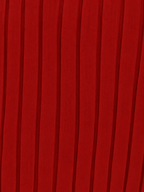 Burgundy ribbed V-neck jumper with button cuffs, studio image 5