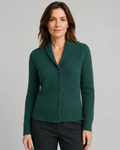 Women's Shawl Collar Ribbed Knit Button Up Cardigan