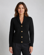 Women's Shawl Collar Ribbed Knit Button Up Cardigan