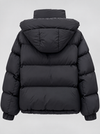 Women's Quilted Oversized Puffer Jacket with Cargo Pockets and Hood