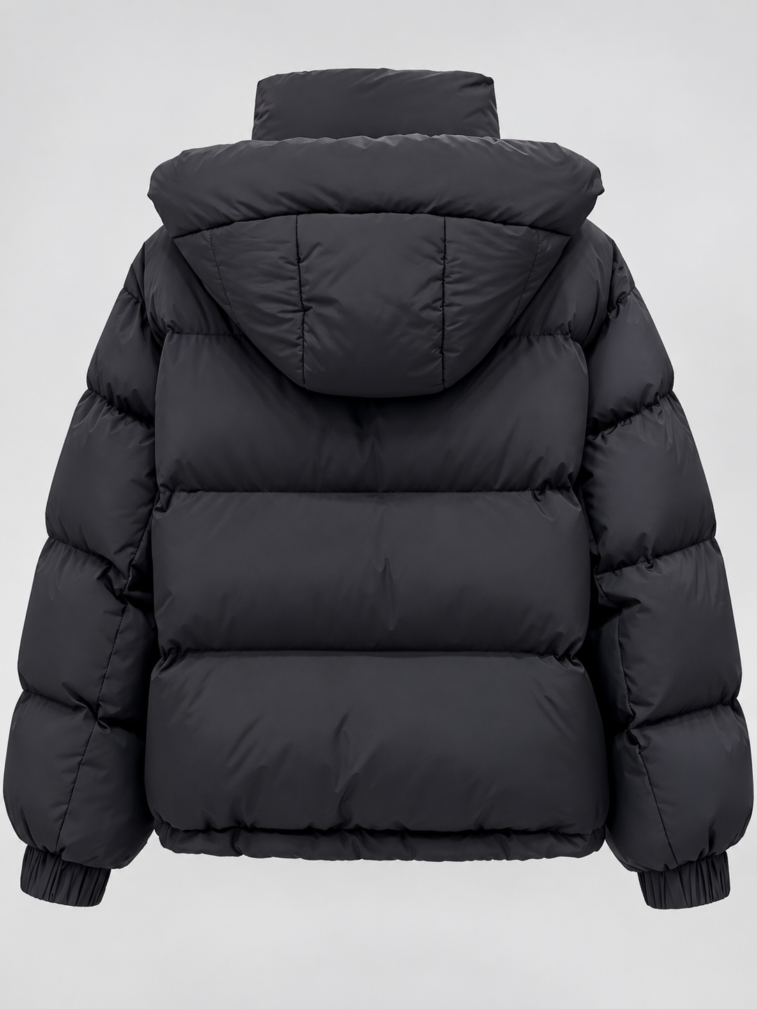 Women's Quilted Oversized Puffer Jacket with Cargo Pockets and Hood