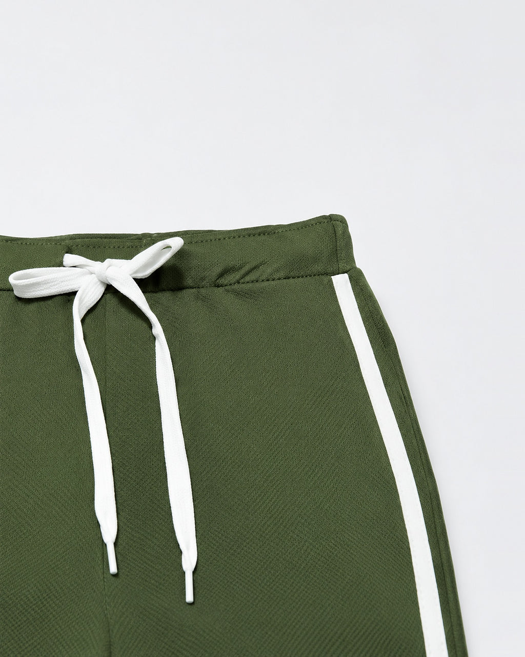 Women's Side Stripe Skirt Co-Ord Set with Long Sleeves and Drawstring Waist in Army Green – photo 4