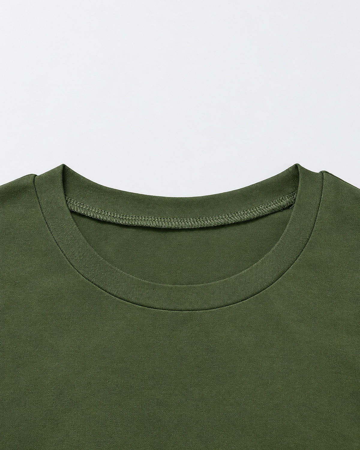 Women's Side Stripe Skirt Co-Ord Set with Long Sleeves and Drawstring Waist in Army Green – photo 7