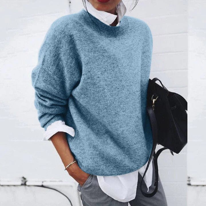 Women's Soft Knit Jumper with Crew Neck