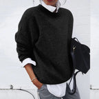 Women's Soft Knit Jumper with Crew Neck