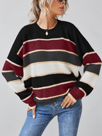 Black striped knitted jumper – studio view 12