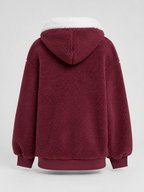 Women's Teddy Fleece Hooded Jacket with Zip Front