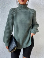 Women's Oversized Ribbed Turtleneck Jumper