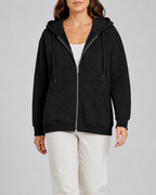 Women's Waffle Knit Zip Up Hoodie with Pockets