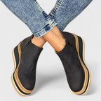 Women's Water-repellent Platform Ankle Boots with Side Zip