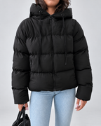 Women's Oversized Hooded Padded Puffer Jacket with Zip Front