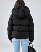 Women's Oversized Hooded Padded Puffer Jacket with Zip Front